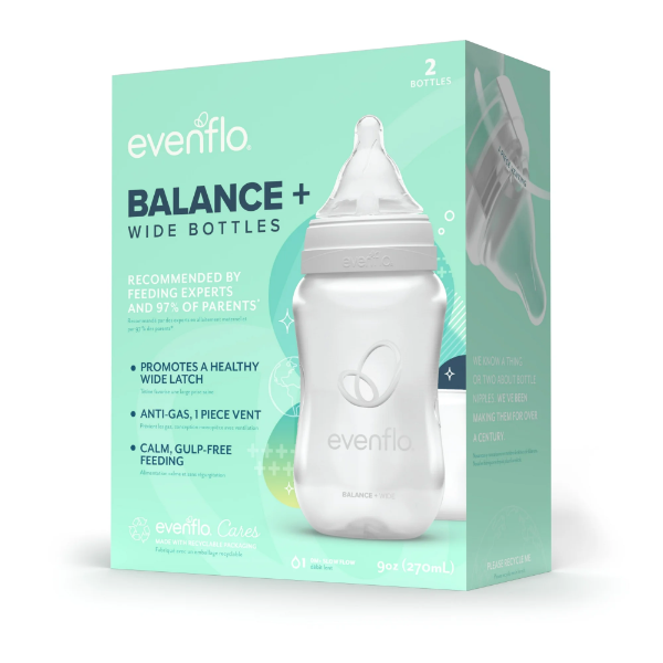 EVENFLO BALANCE WIDE BABY BOTTLES