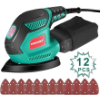 Image 1 : HYCHIKADETAIL SANDER, 14,000 OPM COMPACT ELECTRIC SANDER TOOL WITH 12 PCS SANDPAPERS