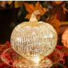 Image 1 : HVFUN 5.5 "(14CM) MERCURY GLASS LIGHT UP PUMPKIN WITH TIMER