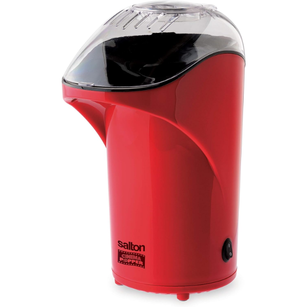 SALTON CINEMA HOT AIR POPPER POPCORN MAKER FOR OIL-FREE, LOW-CALORIE POPCORN WITH BONUS CUP
