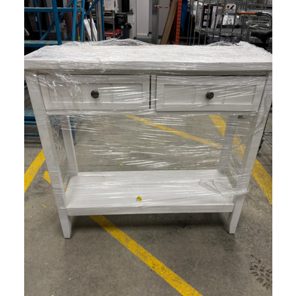 TABLE WITH DRAWERS & BOTTOM OPEN SHELF-UNB