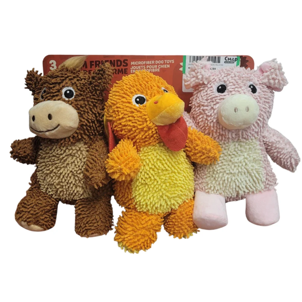 SOUTH PAW FARM FRIENDS DOG TOY PACK OF 3 -SU