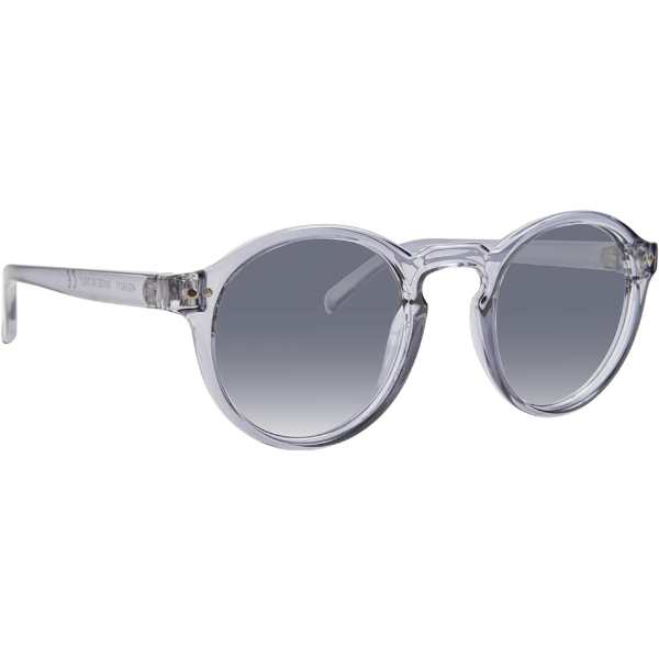 KOLO HARRISON PREMIUM ITALIAN SUNGLASSES, CLASSIC ROUND STYLE, CRYSTAL GREY
