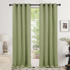 Image 1 : DECONOVO TOTAL BLACKOUT CURTAINS LINEN CURTAINS ROOM DARKENING CURTAINS WITH GROMMETS FOR BEDROOM