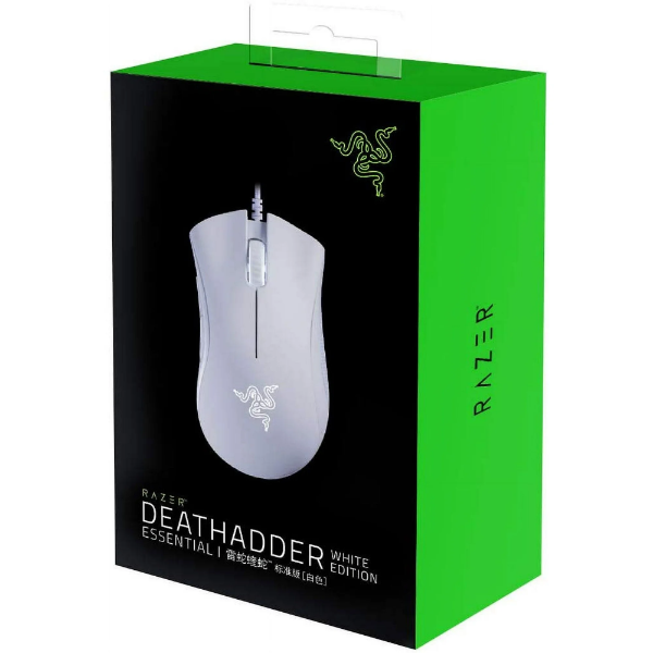 RAZER DEATHADDER ESSENTIAL - RIGHT-HANDED GAMING MOUSE WHITE EDITION 