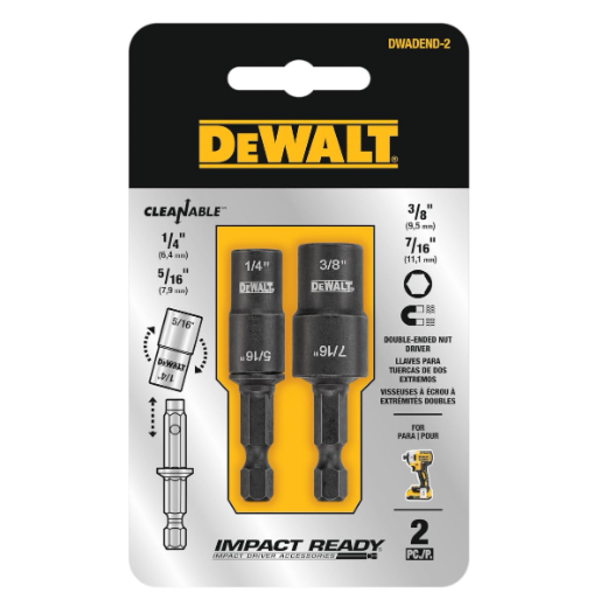 DEWALT Nut Driver Set, Double Ended, 2-Piece (DWADEND-2)