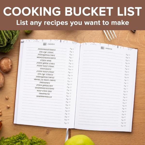 BLANK RECIPE BOOK FOR PERSONAL CULINARY CREATIONS (NEW)