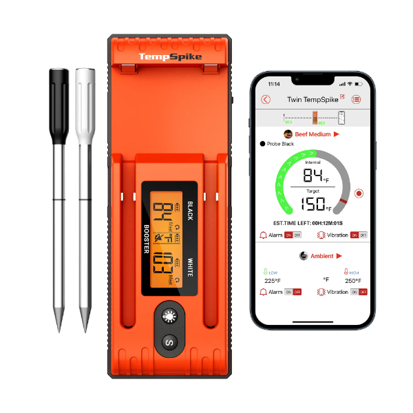  TWIN TEMPSPIKE TP962 TRULY WIRELESS MEAT THERMOMETER, 500FT -N