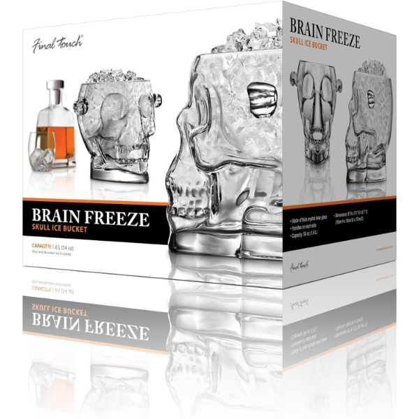FINAL TOUCH SKULL ICE BUCKET - BRAINFREEZE COLLECTION (SLIGHTLY USED)