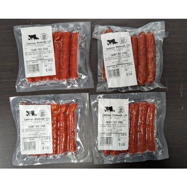 "Cowboy Beef Sticks" from Camrose Wholesale Ltd. 4 PACKS