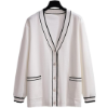 Image 1 : SAODIMALLSU WOMENS BUTTON DOWN CARDIGAN SWEATERS V NECK 2024. WHITE COLOR (SIMILAR DESIGN)