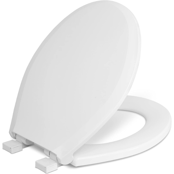 CENTOCO 3700SC-001 ROUND TOILET SEAT WITH SAFETY CLOSE, WHITE -N