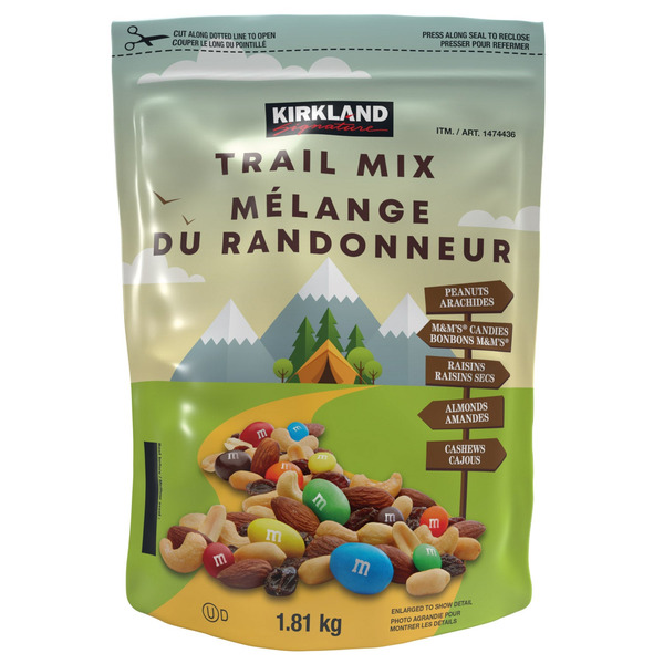 KIRKLAND SIGNATURE TRAIL MIX WITH PEANUT M&M'S (SLIGHTLY USED)