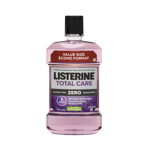 LISTERINE ALCOHOL FREE MOUTHWASH TOTAL CARE ZERO FLUORIDE MOUTHWASH