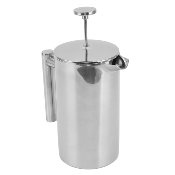 FRENCH PRESS COFFEE MAKER, 304 STAINLESS STEEL DOUBLE WALL INSULATED COFFEE PRESS WITH FILTER SCREEN