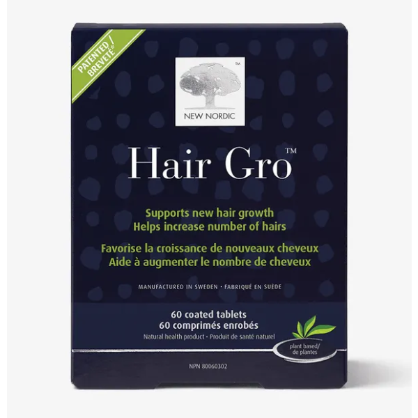 NEW NORDIC HAIR GRO - NATURAL HAIR GROWTH PRODUCT WITH BIOTIN 120 TABLETS