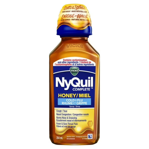NYQUIL COMPLETE COLD, FLU, AND CONGESTION MEDICINE, HONEY FLAVOUR