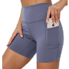 Image 1 : WOMEN'S 6 INCH ATHLETIC YOGA SHORTS WITH POCKETS