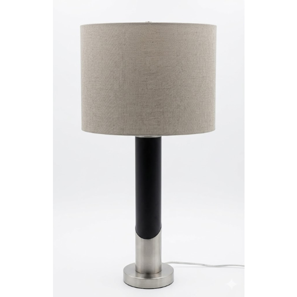 NATURAL BLACK TABLE LAMP -U