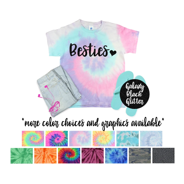 BESTIE TIE DYE SHIRT (SIMILAR DESIGN, SMALL SIZE)