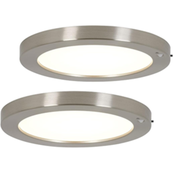 ARTIKA LUMO 2 PACK 8" LED CLOSET LIGHT WITH MOTION SENSOR, BRUSHED NICKEL, USE IN WARDROBE, WALK-IN