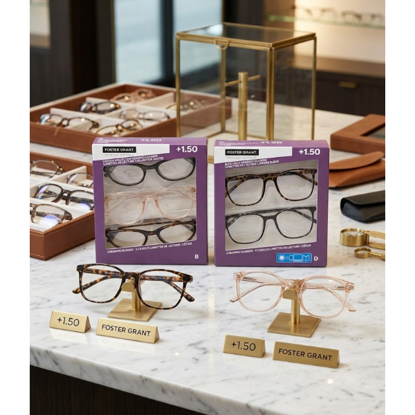 Foster Grant +1.50 Blue Light Reading Glasses (2 BOX)
