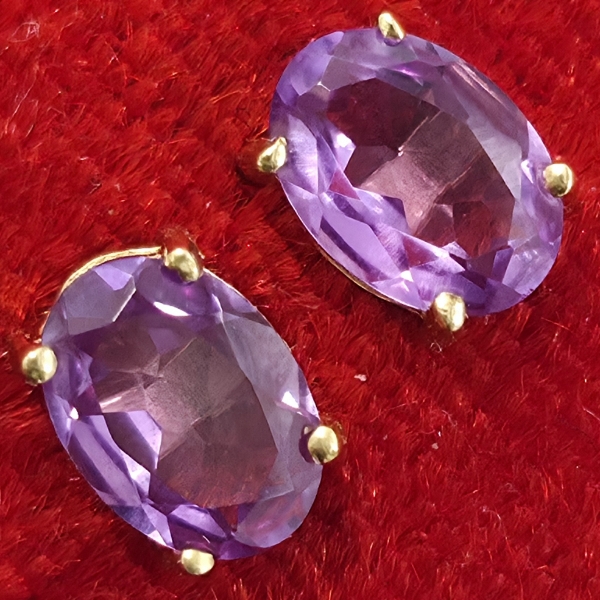 GOLD PLATED SIL ROSE THE FRANCE(1.2CT) EARRINGS