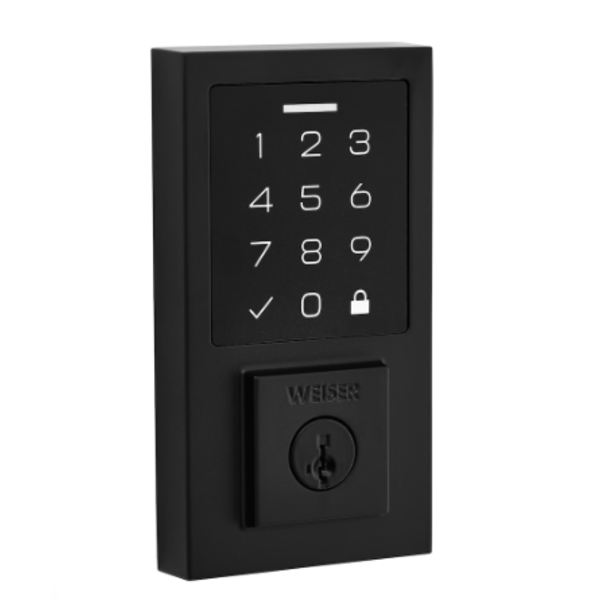 Weiser SmartCode Contemporary Touchpad Matte Black Keyless Entry Door Lock/Exterior Door Deadbolt