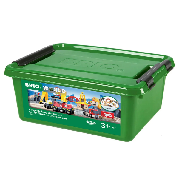 BRIO CARGO RAILWAY DELUXE SET (SLIGHTLY USED, MISSING PARTS)