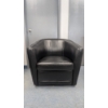 Image 2 : COSTCO Natuzzigroup Cora Leather Swivel Chair, Black