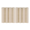 Image 1 : UNIQUE BARGAINS BLACKOUT WINDOW CURTAINS KITCHEN PANELS SET OF 2 BEIGE 52" X 36"