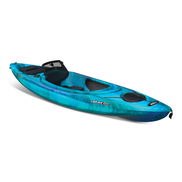 PELICAN ASPIRE 100X SIT-IN KAYAK, 1-PERSON, AQUAMARINE/WHITE