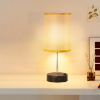 Image 1 : TOUCH TABLE LAMP - 3 WAY DIMMABLE BEDSIDE TABLE LAMP WITH USB-C USB-A AND AC