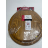 Image 2 : VENEER TOILET SEAT WITH CHROME HINGES, ROUND, WOOD -N