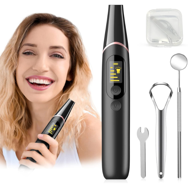 TEETH CLEANING KIT FOR ADULT, 5 MODES WITH 4 CLEANING HEADS, WATERPROOF & USB RECHARGEABLE -N