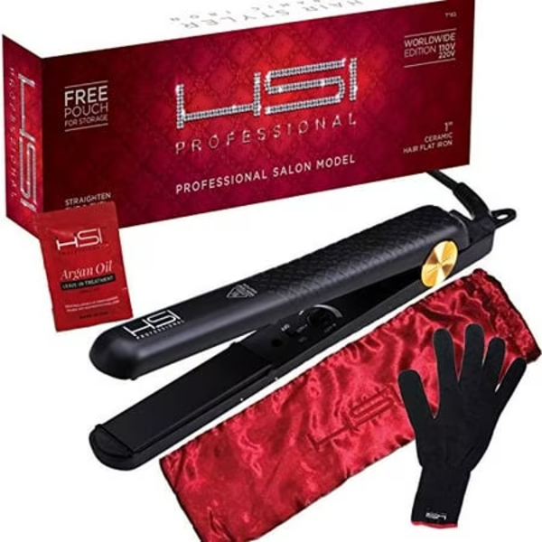 HSI PROFESSIONAL GLIDER | CERAMIC TOURMALINE IONIC FLAT IRON HAIR STRAIGHTENER | STRAIGHTENS -N
