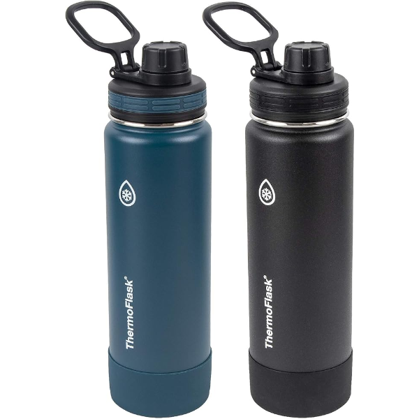 THERMOFLASK DOUBLE WALL VACUUM INSULATED STAINLESS STEEL WATER BOTTLE, 24 OUNCE, 2-PACK -SU