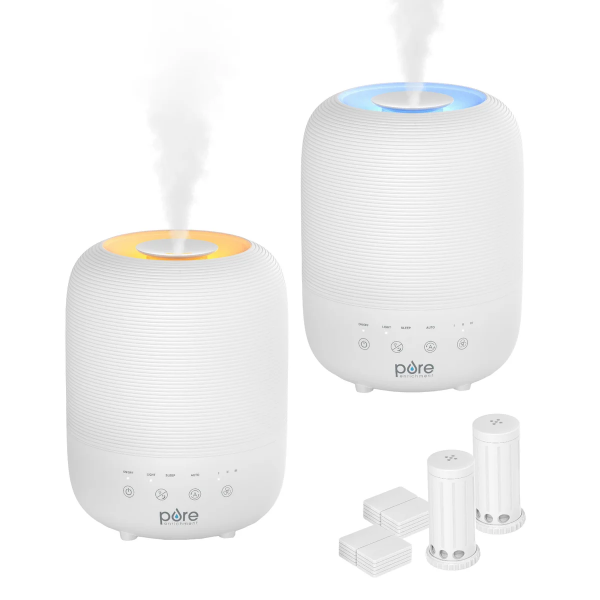 PURE ENRICHMENT HUME SENSE TOP FILL HUMIDIFIER, 2 PACK (SLIGHTLY USED)