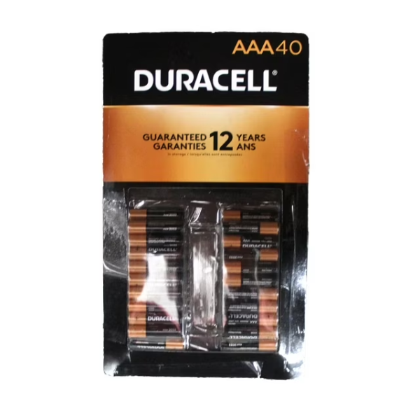 DURACELL POWER BOOST COPPERTOP ALKALINE AAA BATTERIES 40 PACK -N