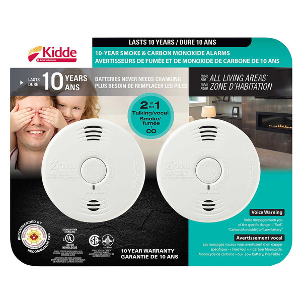 Kidde 10-Year Battery Operated Talking Smoke and Carbon Monoxide Alarm - Missing Parts