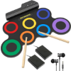 Image 1 : ROCKSOCKI ELECTRONIC DRUM SETS, 7 DRUM PRACTICE PAD, ROLL-UP DRUM PAD MACHINE WITH DRUM STICKS