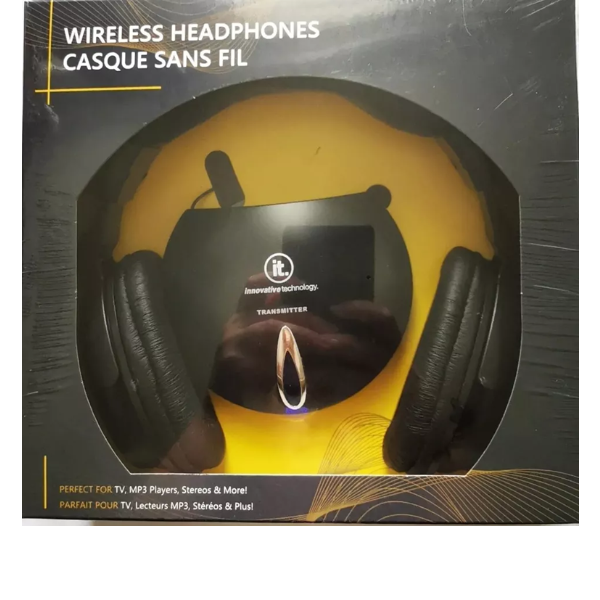NEW INNOVATIVE TECHNOLOGY ITHW858 WIRELESS TV HEADPHONES ((DD1)