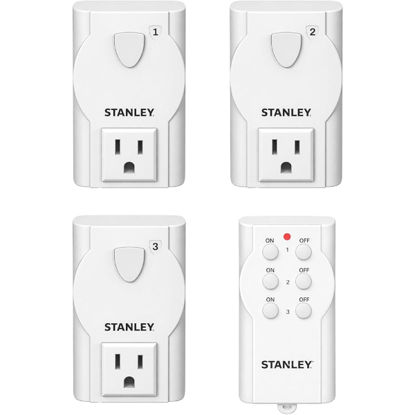 STANLEY WIRELESS REMOTE CONTROL SYSTEM, WHITE, 3 EACH -SU