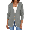 Image 1 : ZESICA WOMEN'S 2024 COLOR BLOCK CARDIGAN SWEATERS LONG SLEEVE "MEDIUM"