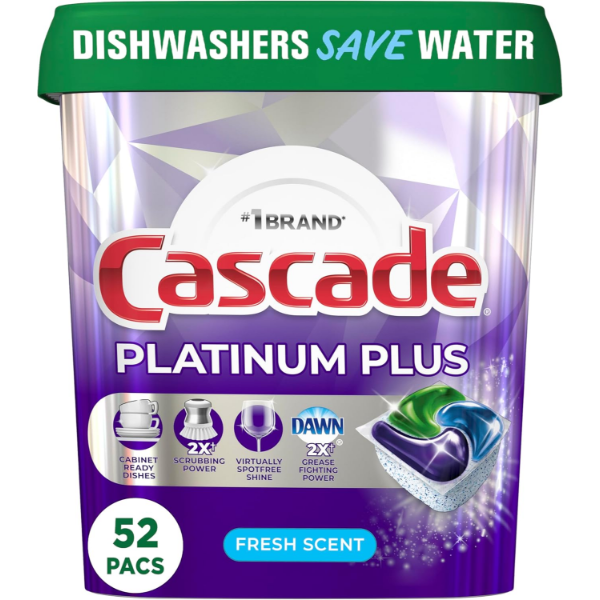 CASCADE PLATINUM PLUS DISHWASHER POD