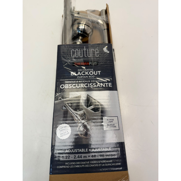 COUTURE DECORATIVE BLACKOUT CURTAIN ROD -N