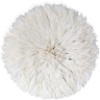 Image 1 : AFRICAN WHITE CREAM JUJU HAT 29 INCHES FEATHER WALL DECOR -NMP