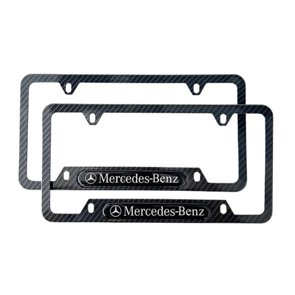 MERCEDES - BENZ LICENSE PLATE FRAME (CARBON FIBER STYLE)