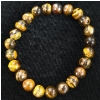 Image 1 : POLISHED ROUND TIGER'S EYE BEADED STRETCH BRACELET