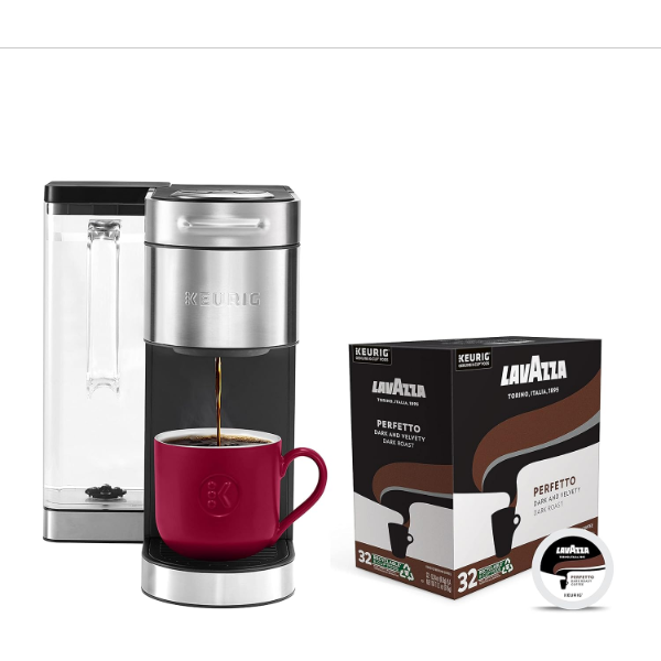 KEURIG K-SUPREME PLUS SINGLE SERVE COFFEE MAKER WITH LAVAZZA PERFETTO -SU